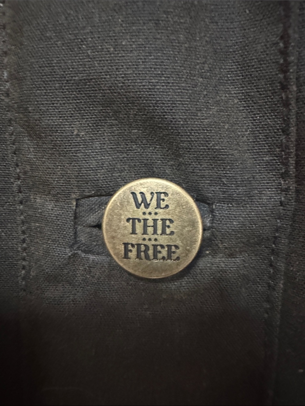 Free People x We the Free Cori Womens Olive Waxed Cotton Jacket XL Oversized - Picture 5 of 11